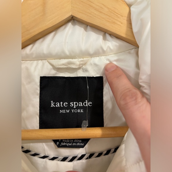 Kate Spade Quilted Vest Color Cream Size S - Picture 8 of 9